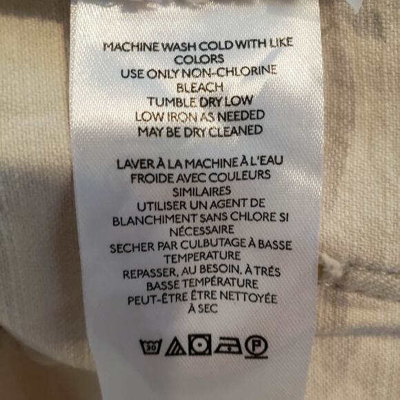 Pilcro Anthropologie The Kit High Rise Wide Leg Utility Trousers Size 29 Beige - Picture 8 of 13